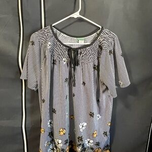 Floral Striped Women's Top